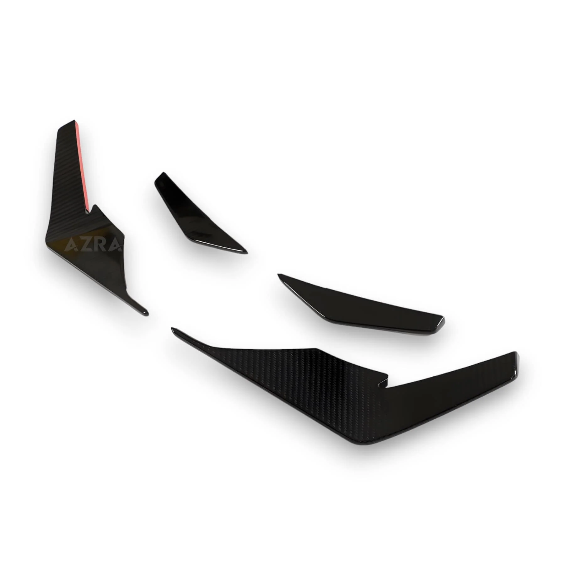 AZRA Audi R8 | 4S | Carbon Fiber V1 Front Bumper Canards | 2019 - 2024 - Image 3