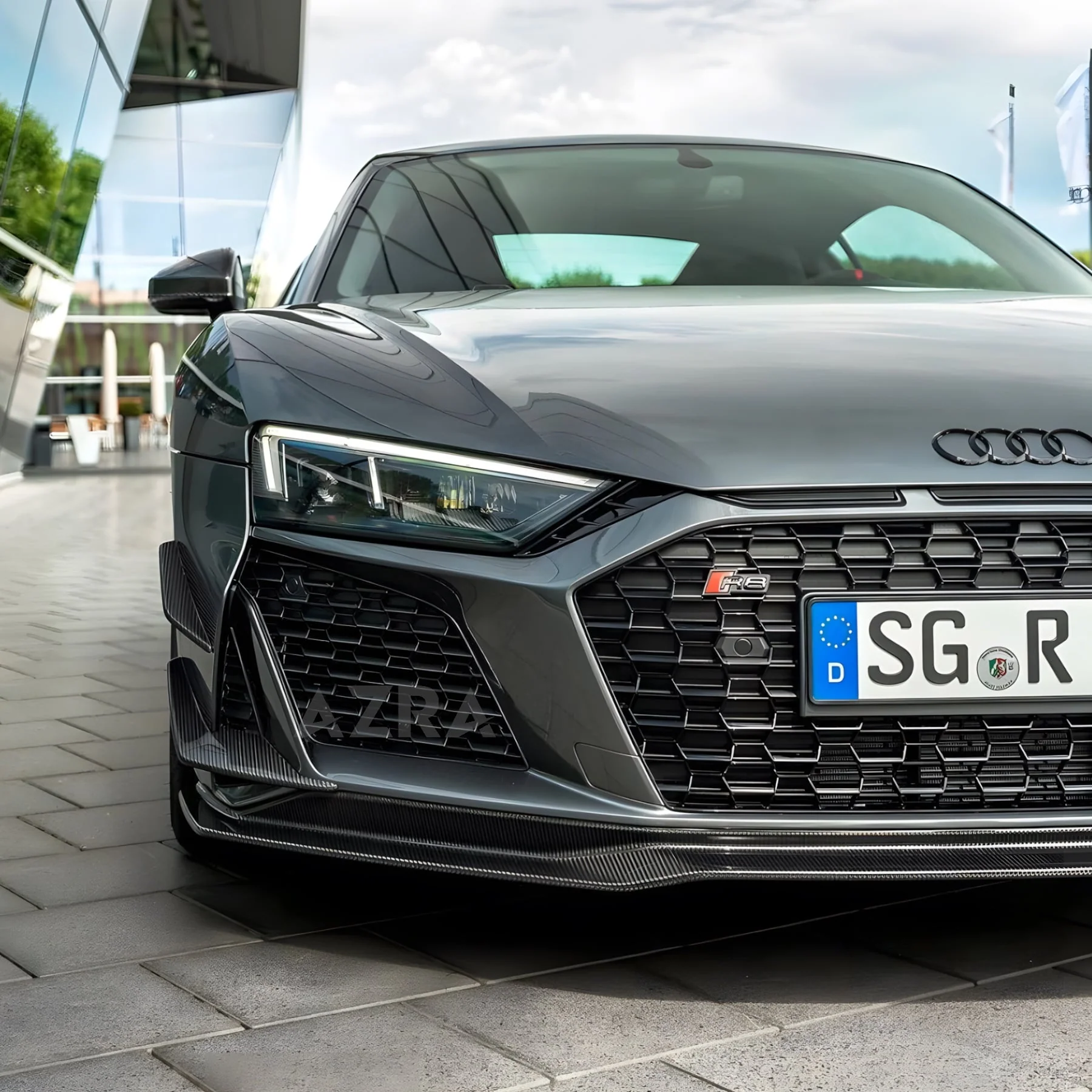 AZRA Audi R8 | 4S | Carbon Fiber V1 Front Bumper Canards | 2019 - 2024 - Image 9