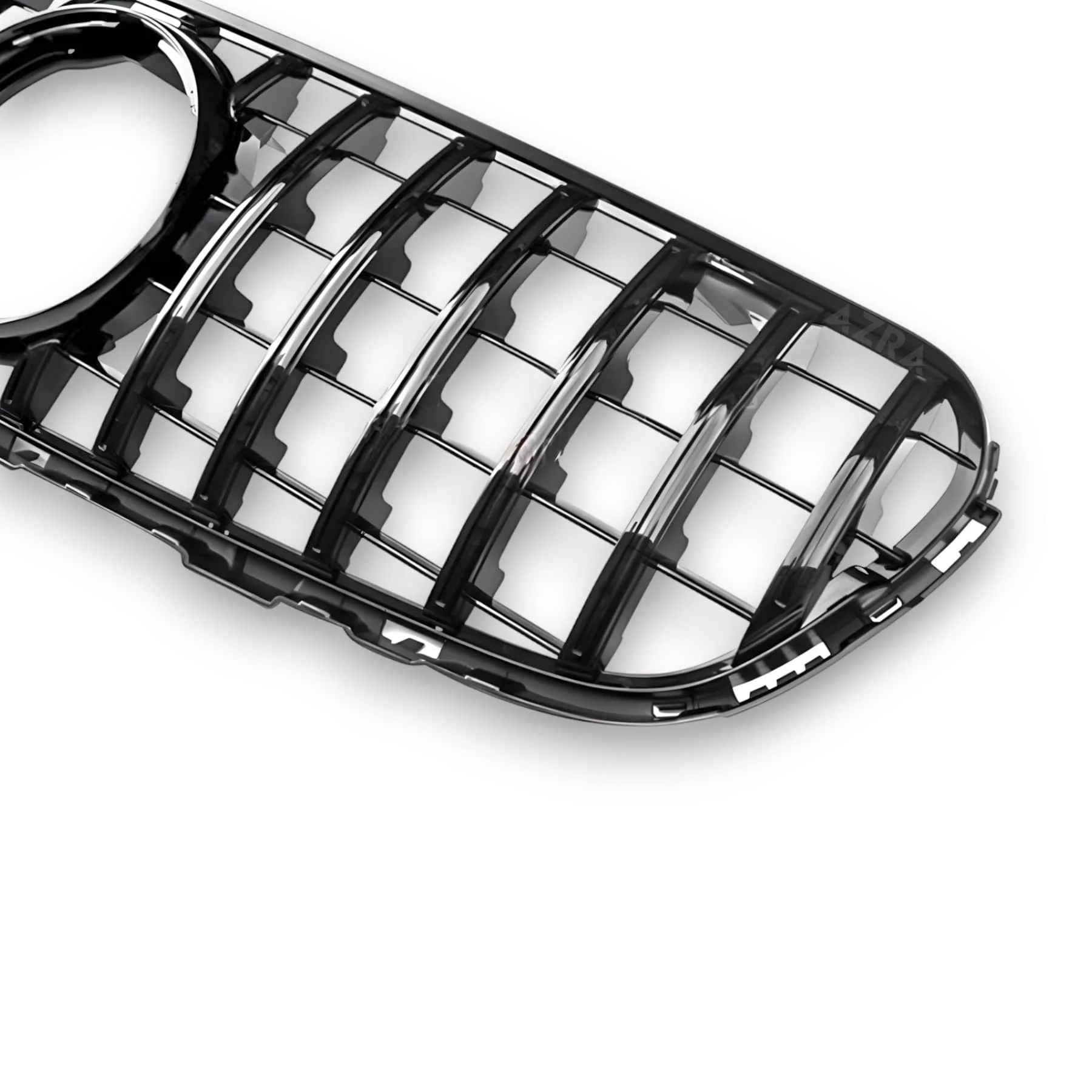 AZRA Mercedes-Benz GLC Class / GLC63 / GLC63s | X253/C253 | AMG GT Panamericana Gloss Black / Chrome Front Grille | 2015 - 2019 - Image 6