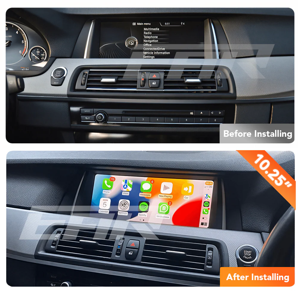 BMW iDrive 8 Android 13.0 5 Series (F10/F11/F18) Multimedia 10.25"/12.3" Touchscreen Display + Built-In Wireless Carplay & Android Auto | 2010 - 2017 - Image 3