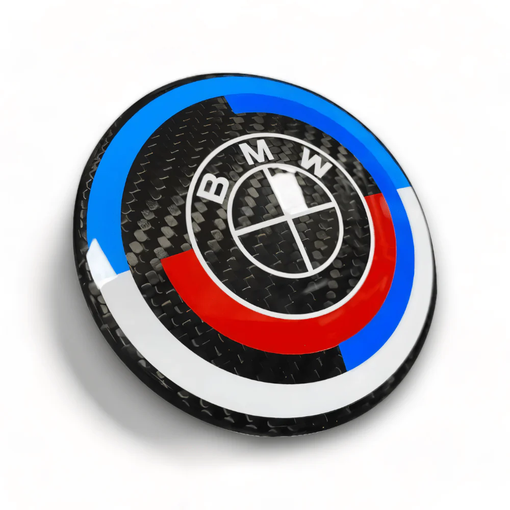 BMW Carbon Fiber M 50 Year Anniversary Emblem Badges - Image 4