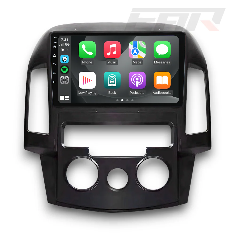 Hyundai i30 (2007 - 2012) Manual A/C Multimedia 9" Touchscreen Display + Built-In Wireless Carplay & Android Auto