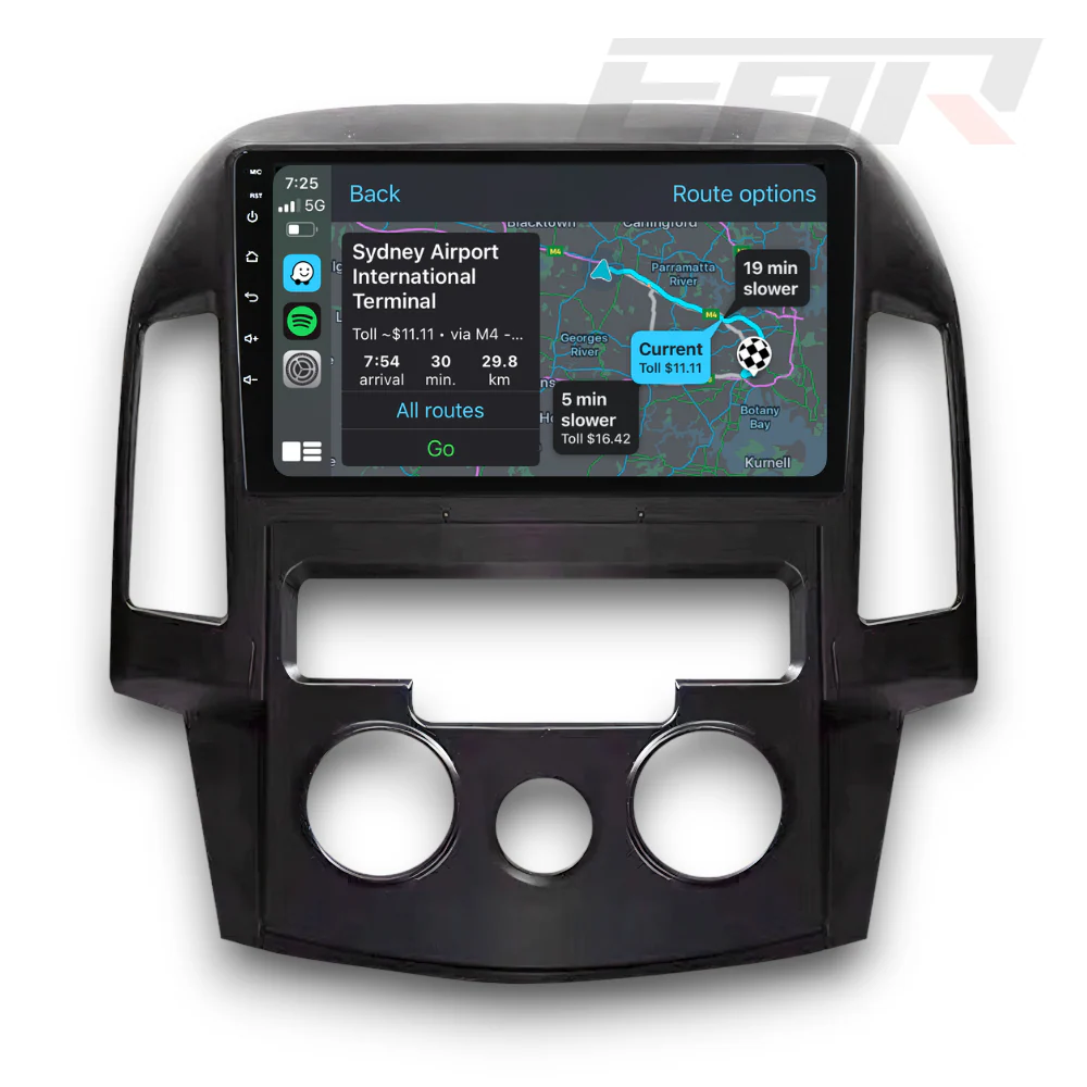 Hyundai i30 (2007 - 2012) Manual A/C Multimedia 9" Touchscreen Display + Built-In Wireless Carplay & Android Auto - Image 2