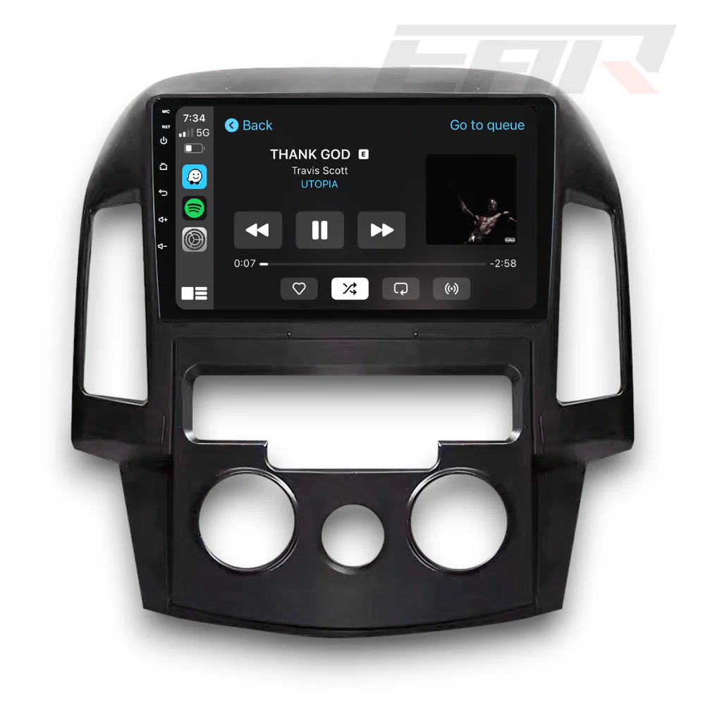 Hyundai i30 (2007 - 2012) Manual A/C Multimedia 9" Touchscreen Display + Built-In Wireless Carplay & Android Auto - Image 3