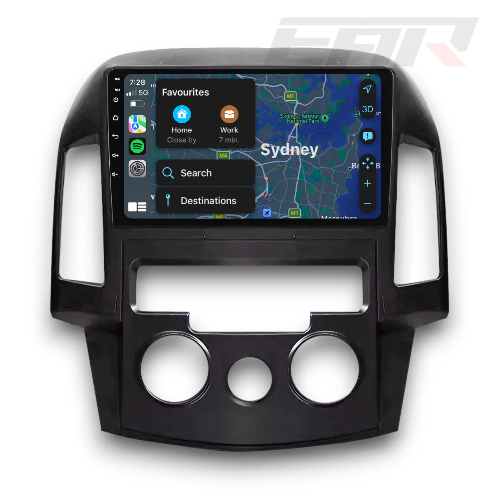 Hyundai i30 (2007 - 2012) Manual A/C Multimedia 9" Touchscreen Display + Built-In Wireless Carplay & Android Auto - Image 5