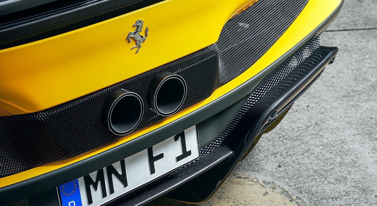 Ferrari 296 GTB | Novitec Carbon & Stainless Steel Tailpipes with Grid Insert - Image 2