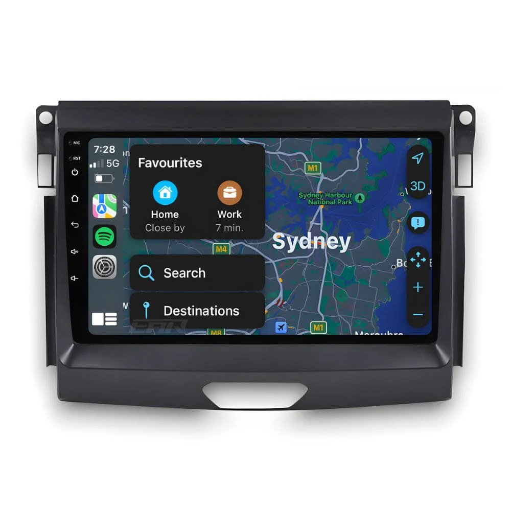 Ford Ranger (2015 - 2022) Multimedia 9" Touchscreen Display + Built-In Wireless Carplay & Android Auto - Image 5
