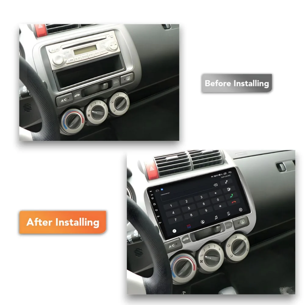 Honda Jazz (2002 - 2007) Multimedia 9" Touchscreen Display + Built-In Wireless Carplay & Android Auto - Image 6