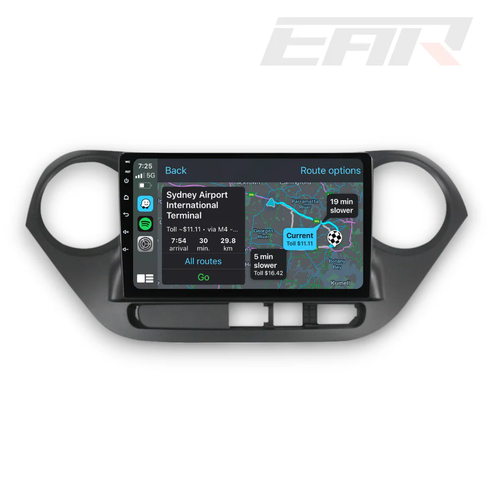 Hyundai i10 (2014 - 2017) Multimedia 10" Touchscreen Display + Built-In Wireless Carplay & Android Auto - Image 2