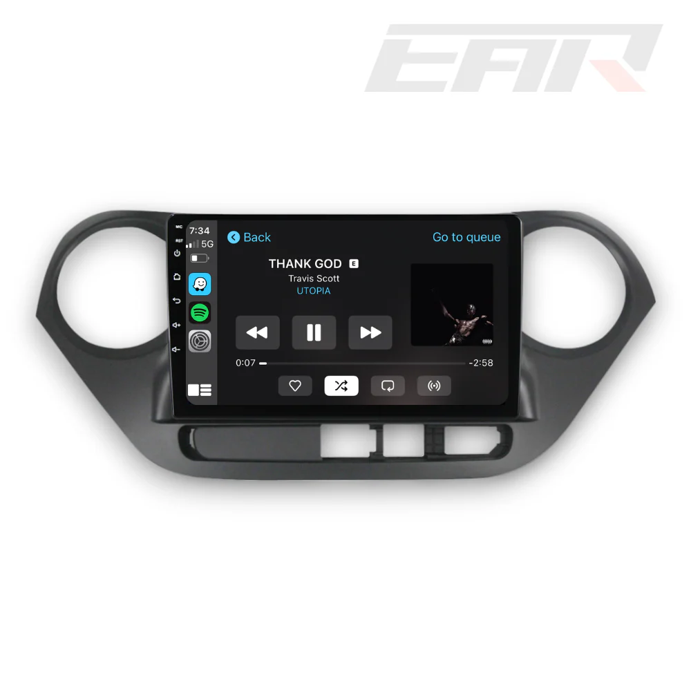 Hyundai i10 (2014 - 2017) Multimedia 10" Touchscreen Display + Built-In Wireless Carplay & Android Auto - Image 3
