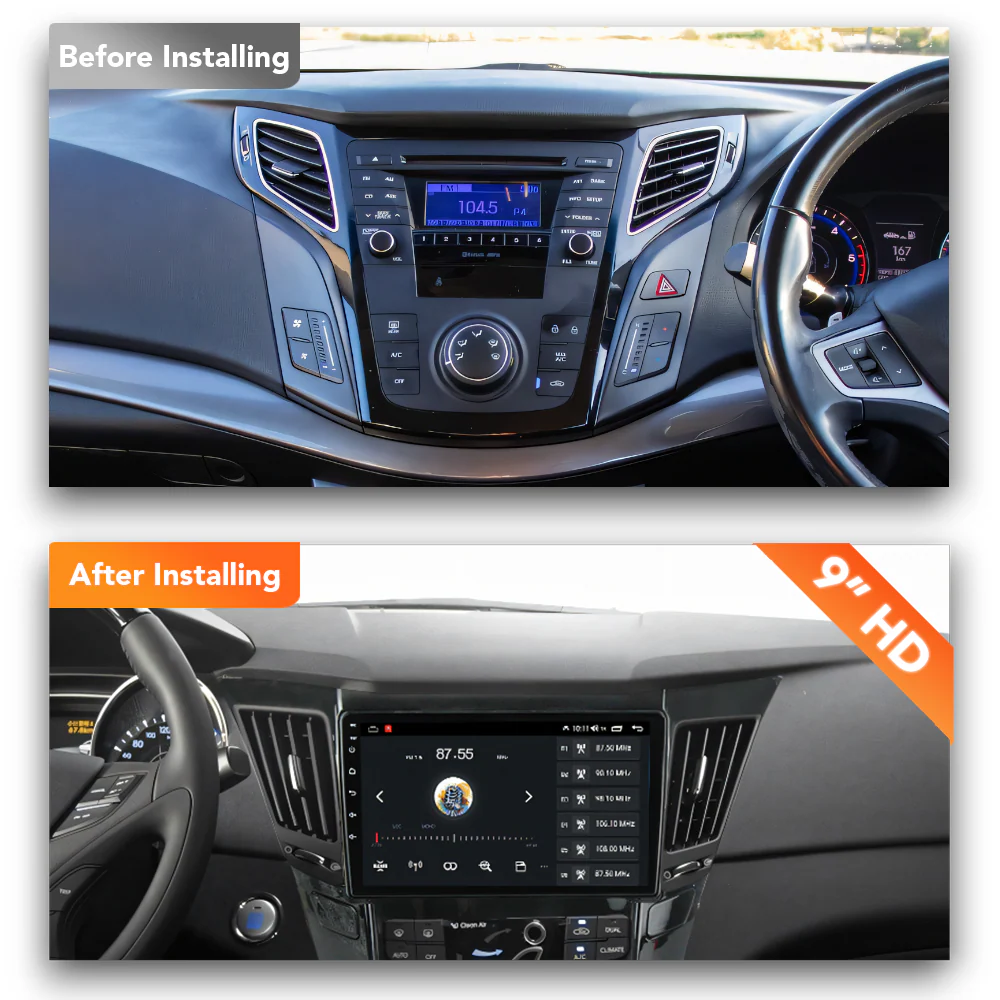 Hyundai i45 (2009 - 2012) Multimedia 9" Touchscreen Display + Built-In Wireless Carplay & Android Auto - Image 6