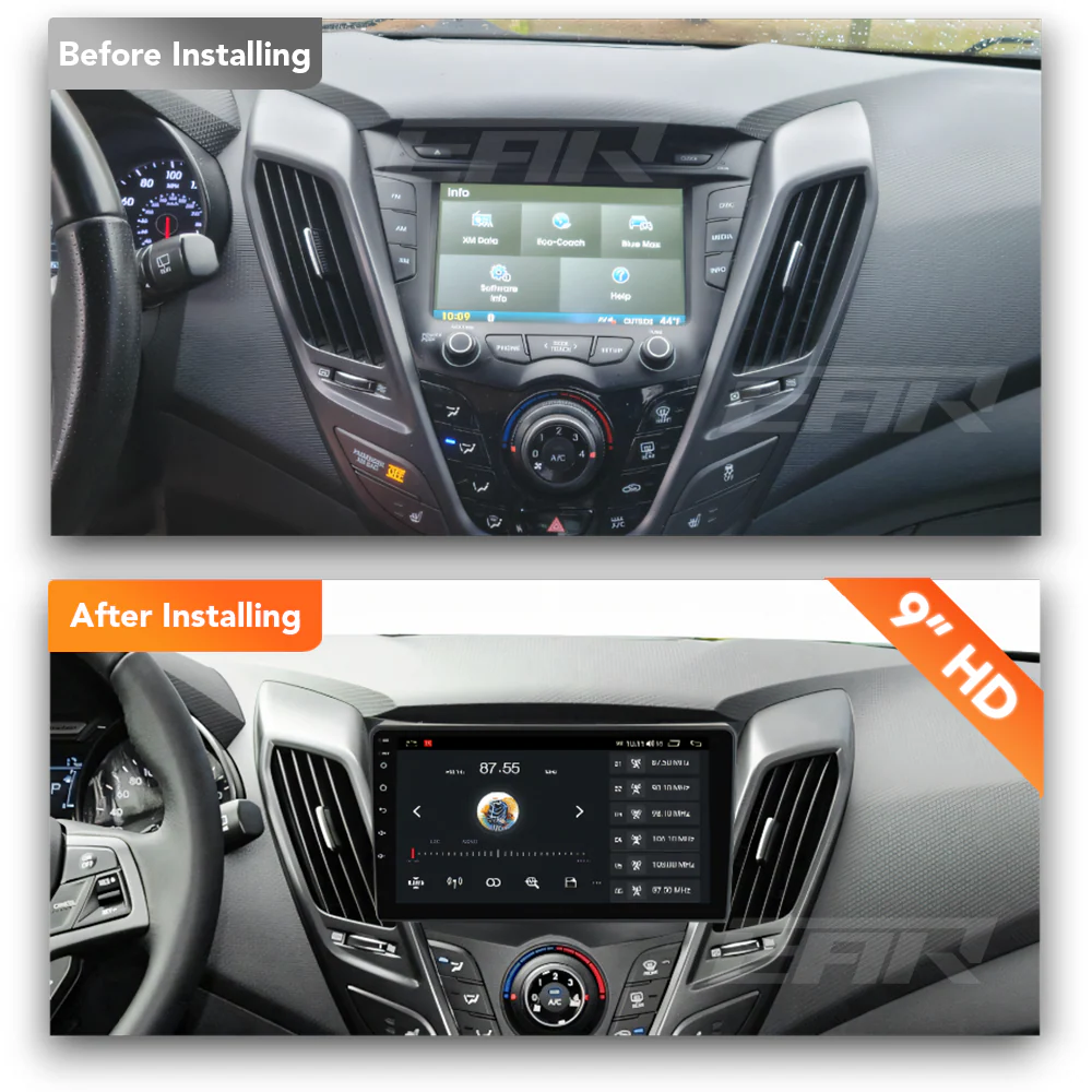 Hyundai Veloster (2011 - 2018) Multimedia 9" Touchscreen Display + Built-In Wireless Carplay & Android Auto - Image 6