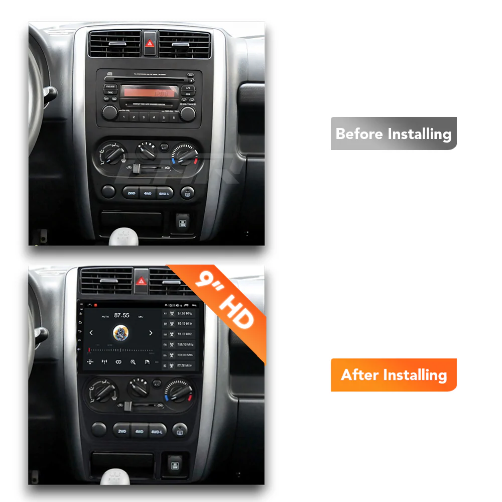 Suzuki Jimny (2005 - 2018) Multimedia 9" Touchscreen Display + Built-In Wireless Carplay & Android Auto - Image 6