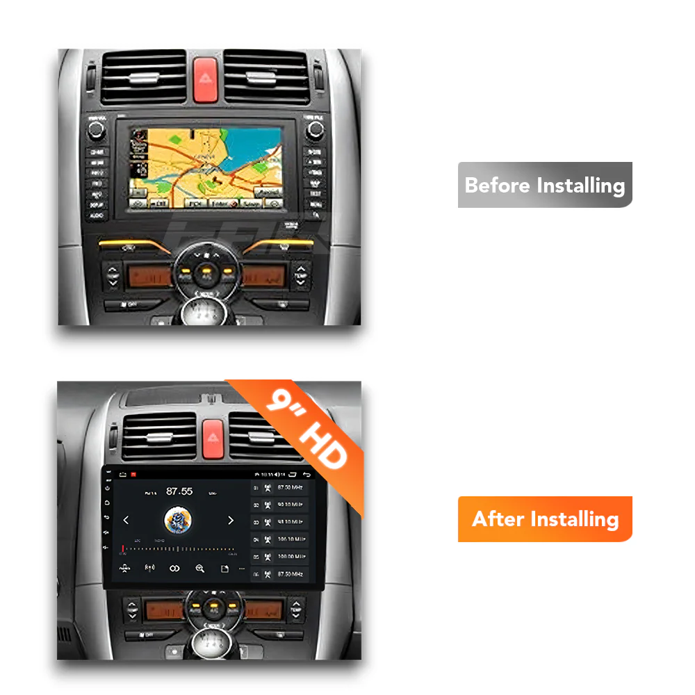 Toyota Corolla Hatchback (Auris) (2006 - 2011) Multimedia 9" Touchscreen Display + Built-In Wireless Carplay & Android Auto - Image 6