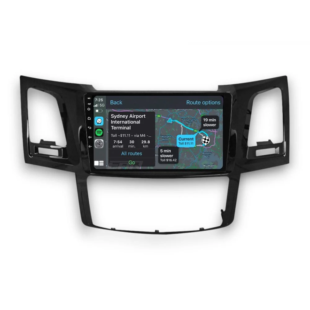 Toyota HiLux (2004 - 2014) Multimedia 9" Touchscreen Display + Built-In Wireless Carplay & Android Auto - Image 2