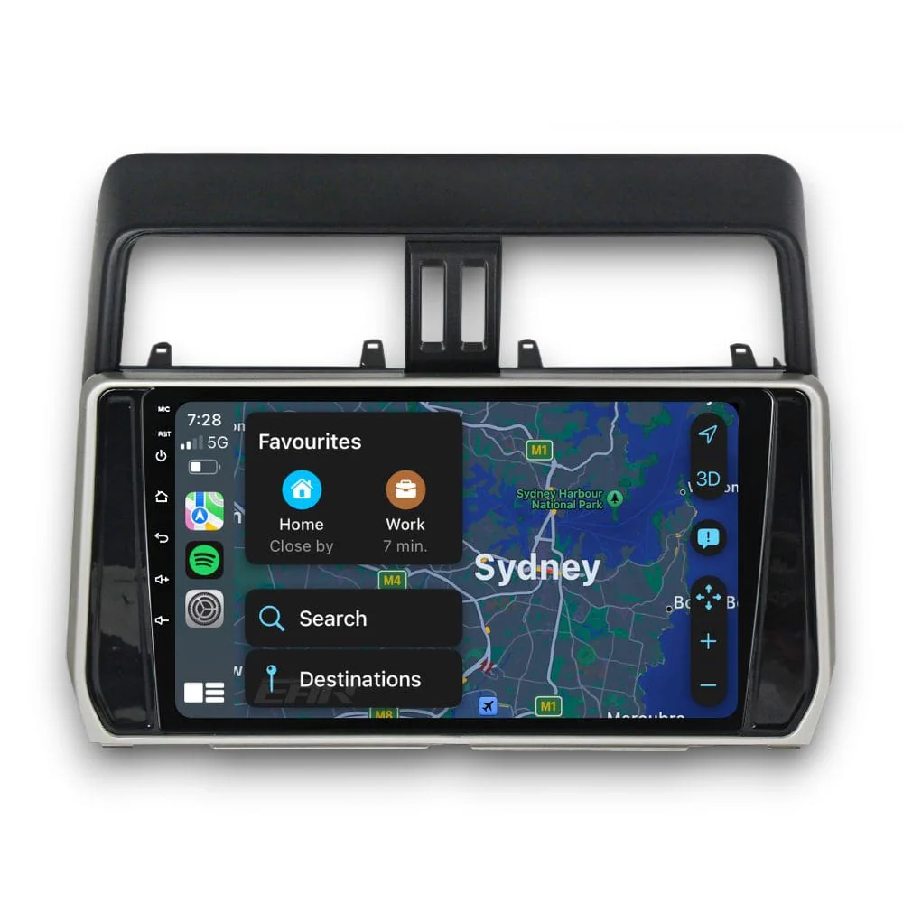 Toyota Prado 150 Series (2017 - 2022) Multimedia 10" Touchscreen Display + Built-In Wireless Carplay & Android Auto - Image 5