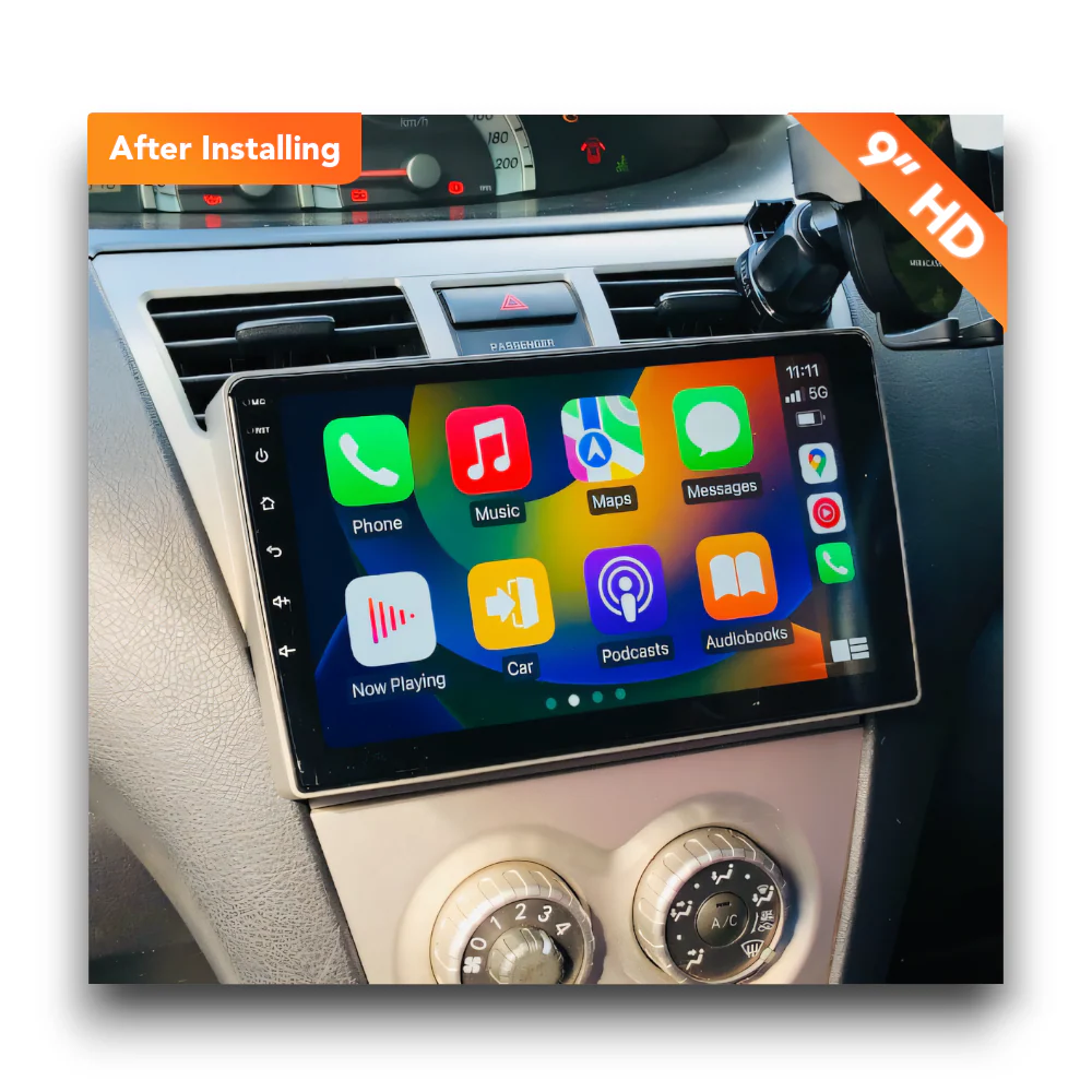 Toyota Yaris (2005 - 2011) Multimedia 9" Touchscreen Display + Built-In Wireless Carplay & Android Auto - Image 7