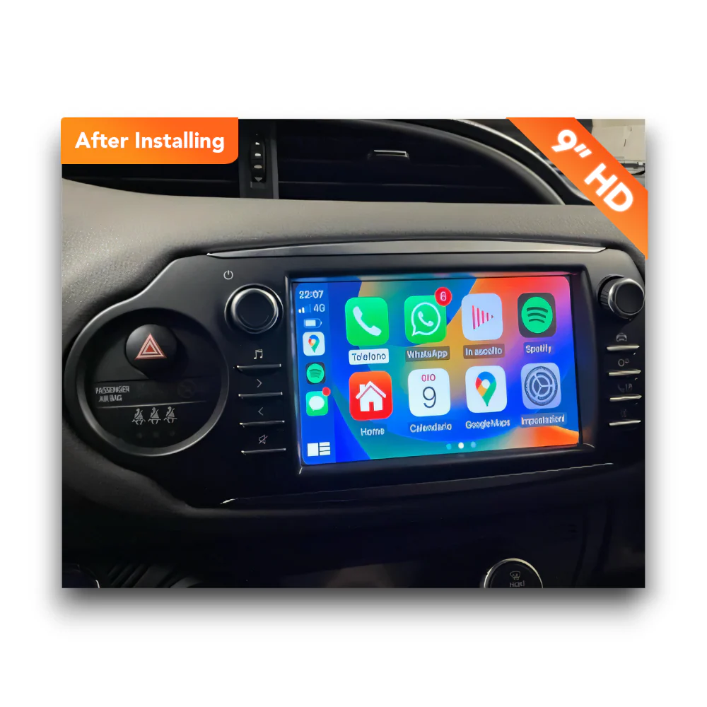 Toyota Yaris (2012 - 2017) Multimedia 9" Touchscreen Display + Built-In Wireless Carplay & Android Auto - Image 7